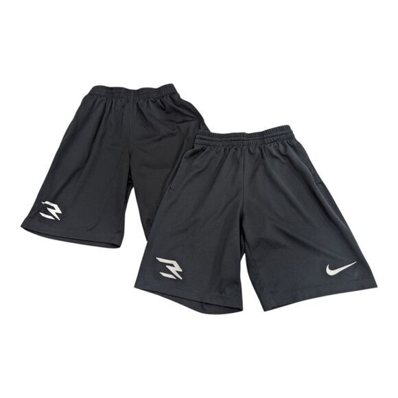 Nike 3 Brand Bundle Lot Gray Basketball Athletic Shorts Boys Size Large 12 - Picture 1 of 9